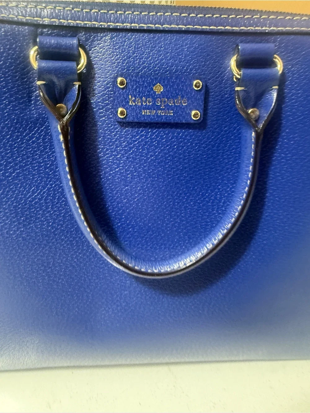 Kate Spade New York Blue Leather Satchel Crossbody